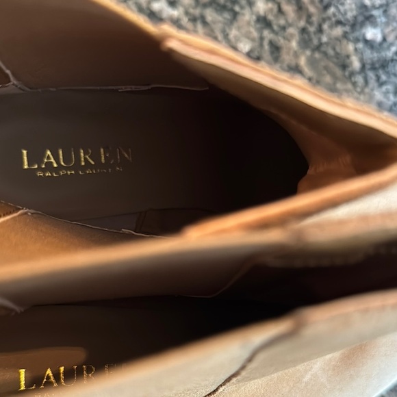 Lauren Ralph Lauren Tan Ankle Booties with Block Heel - Picture 12 of 14